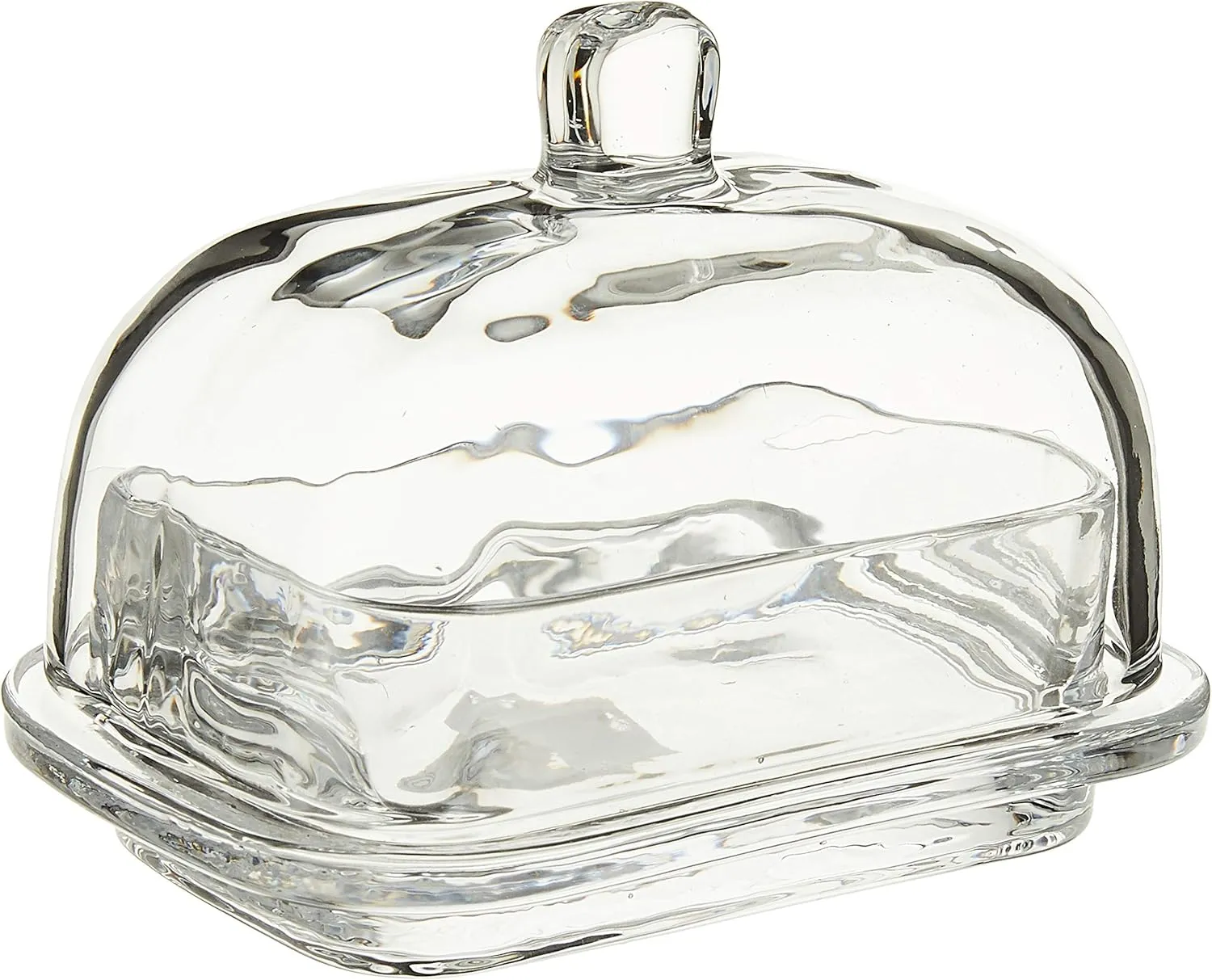 Abbott Collection 27-Continental Butter Dish, Large Round Rectangle, Clear