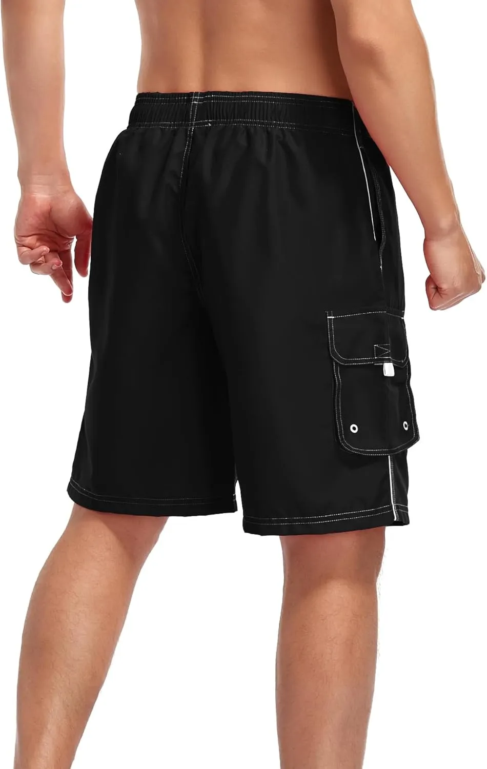Adoretex Men's Guard Board Shorts Swim Trunks with Mesh Liner, Designed for Guard Uniform Swimwear