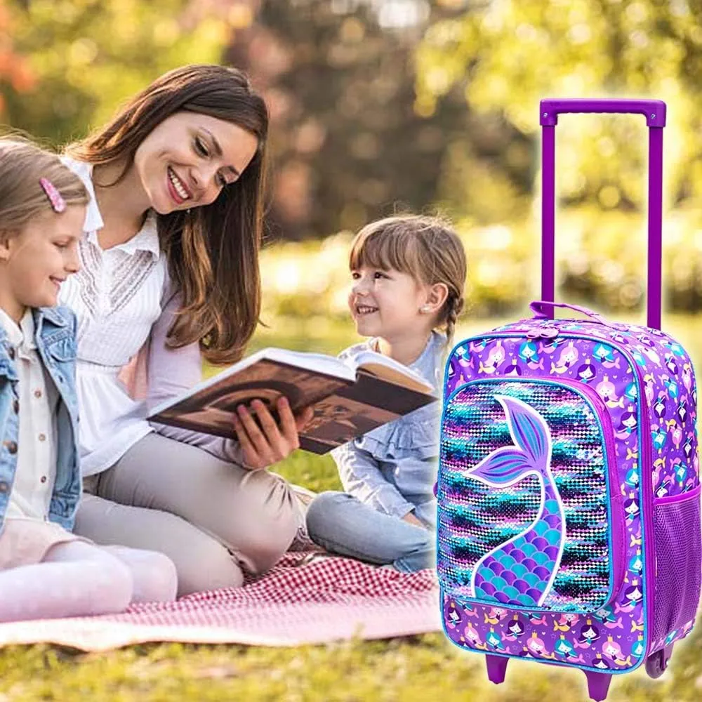 AGSDON Kids Luggage for Boys Girls, Cute Rolling Wheels Suitcase for Children Toddler