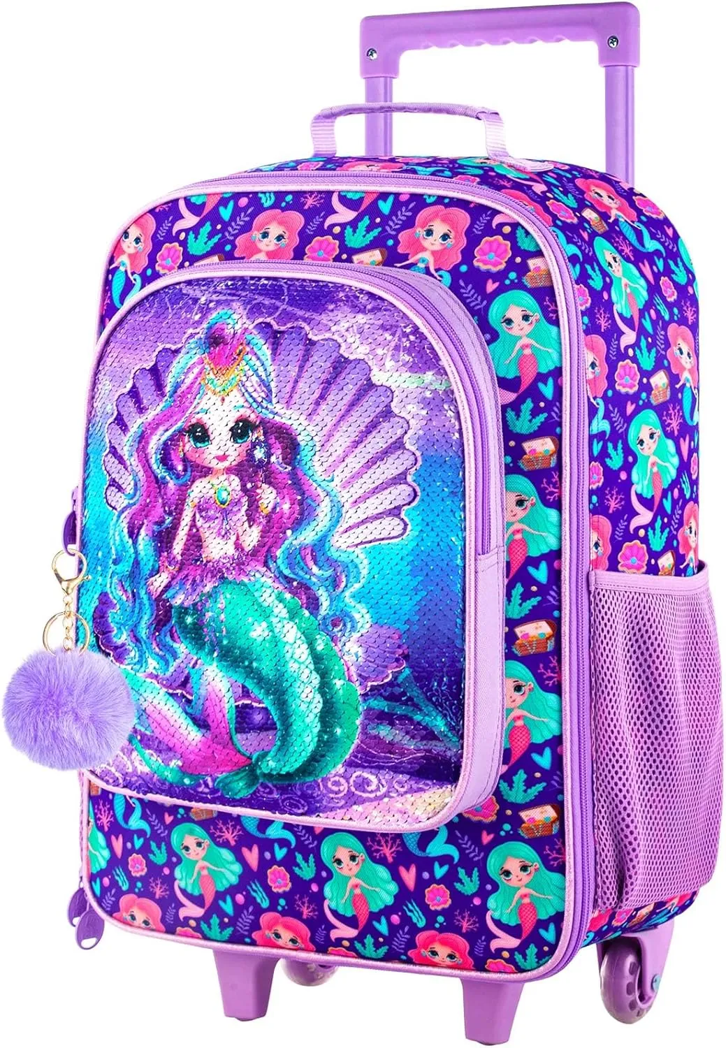 AGSDON Kids Luggage for Boys Girls, Cute Rolling Wheels Suitcase for Children Toddler