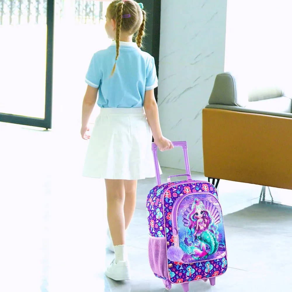 AGSDON Kids Luggage for Boys Girls, Cute Rolling Wheels Suitcase for Children Toddler