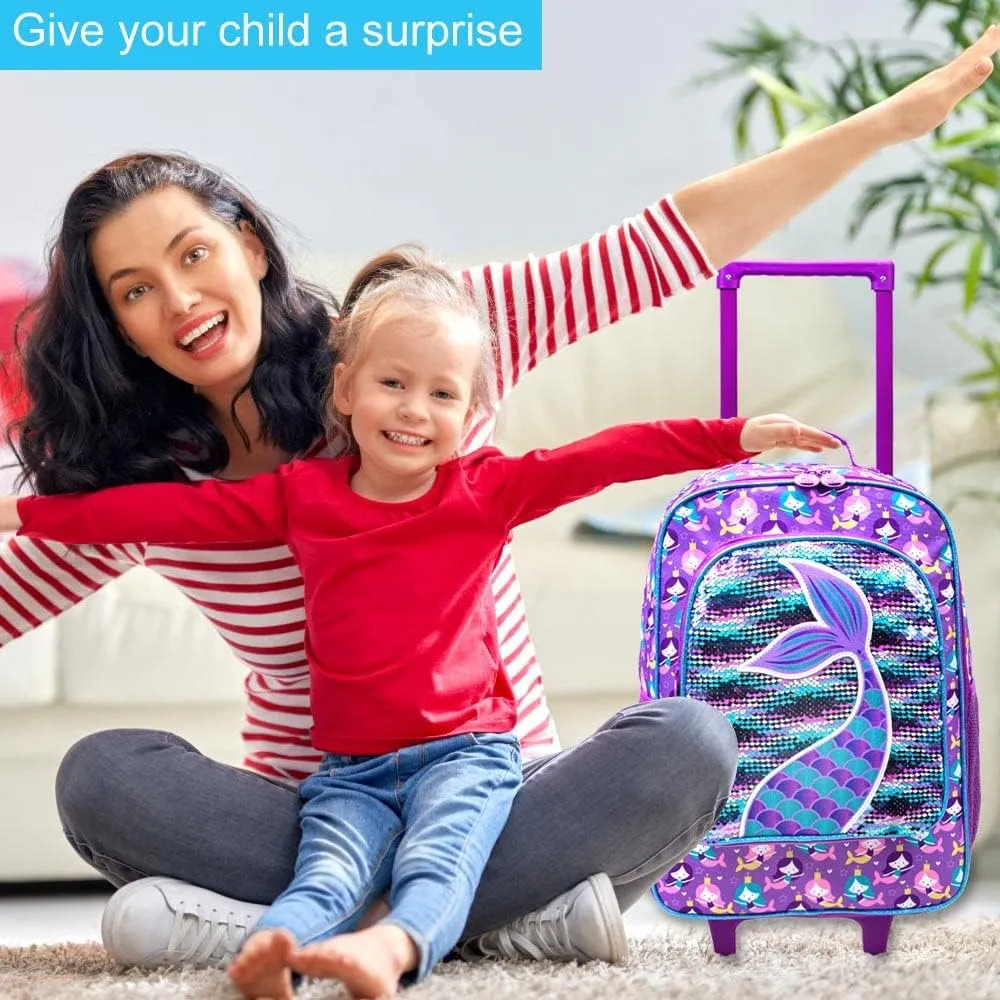 AGSDON Kids Luggage for Boys Girls, Cute Rolling Wheels Suitcase for Children Toddler