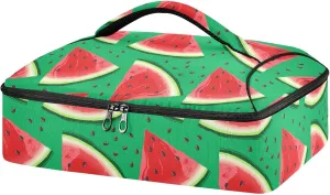 ALAZA Casserole Cookware, Red Watermelon Slices with Seeds Casserole Dish Carrier Bag Travel Bag for Potluck Parties,Picnic,Beach