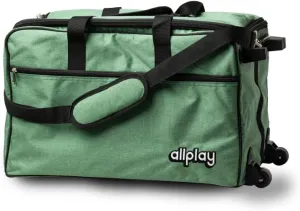 Allplay Rolling Board Game Bag - Fits 7 Standard Boxes - Suitcase/Backpack/Shoulder Strap/Carry Handle - Padded For Protection - Duffle Bag For Travel Or Game Night - Pocket For DND Accessories