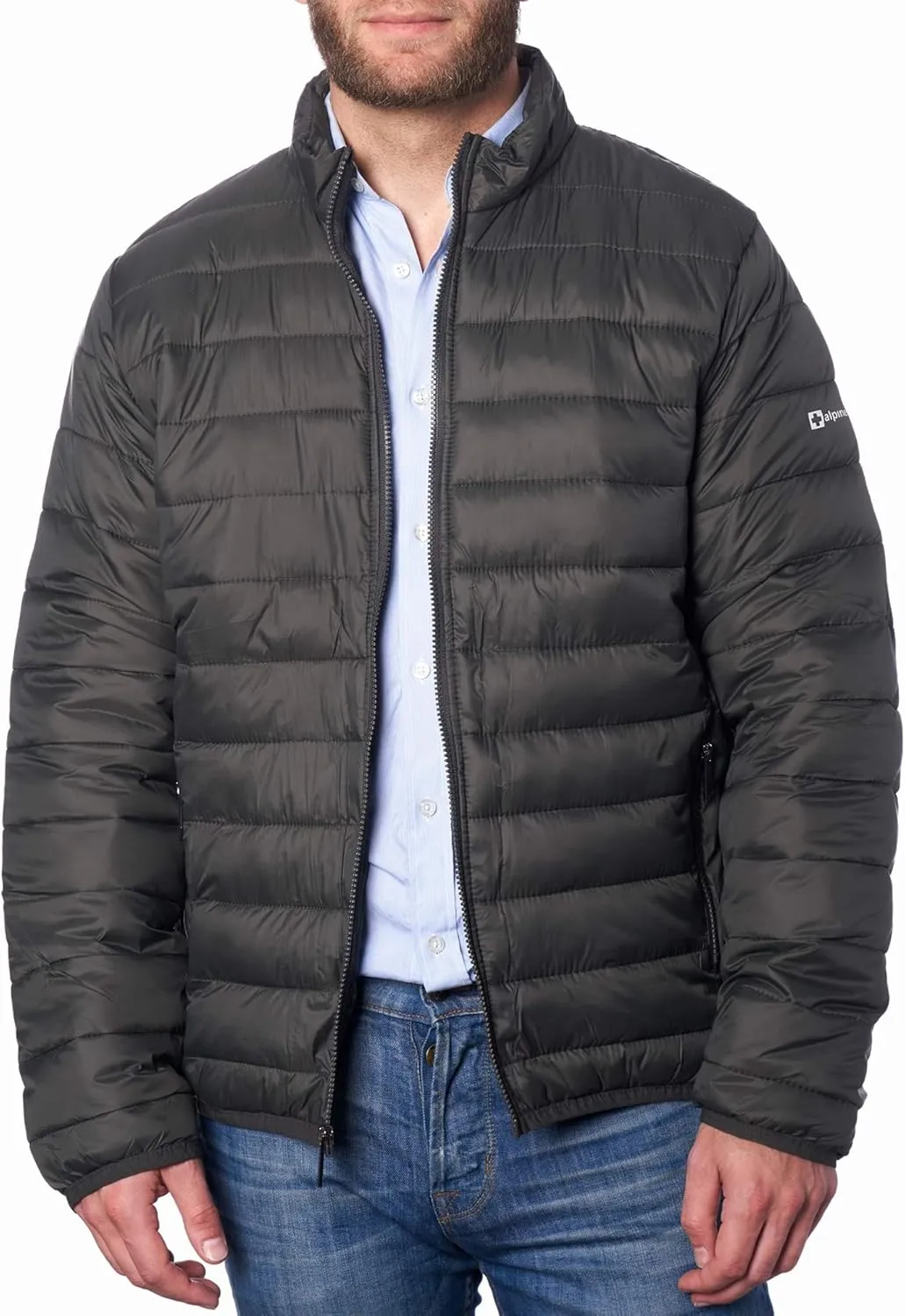 Alpine Swiss Niko Mens Down Alternative Jacket Puffer Coat Packable Warm Insulation & Lightweight