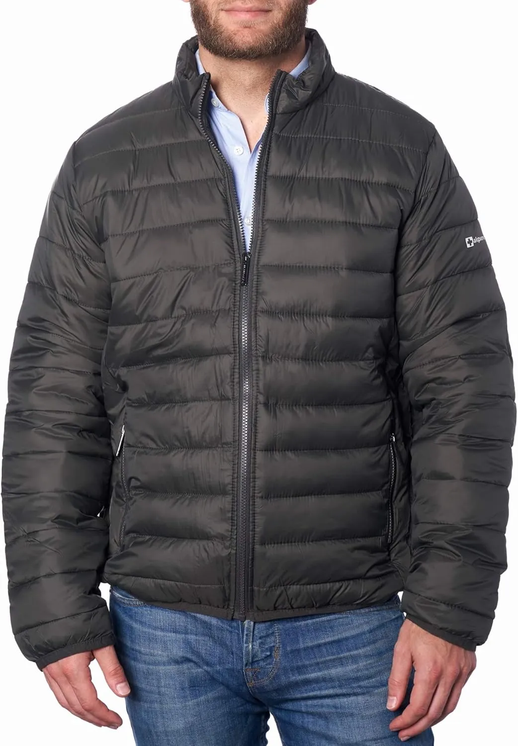 Alpine Swiss Niko Mens Down Alternative Jacket Puffer Coat Packable Warm Insulation & Lightweight