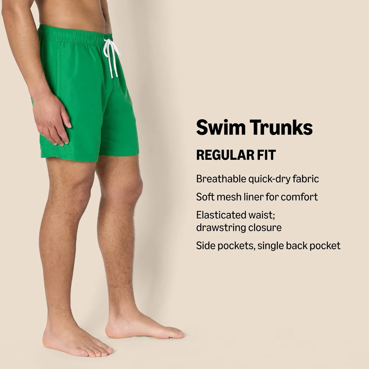 Amazon Essentials Men's Quick-Dry Swim Trunk