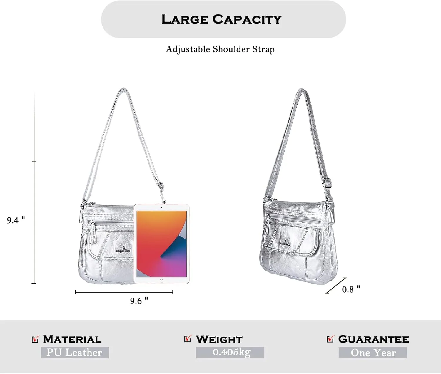 Angel Kiss Crossbody Bags for Women PU Leather Shoulder Handbag Ladies Purses and Handbag with adjustable Strap