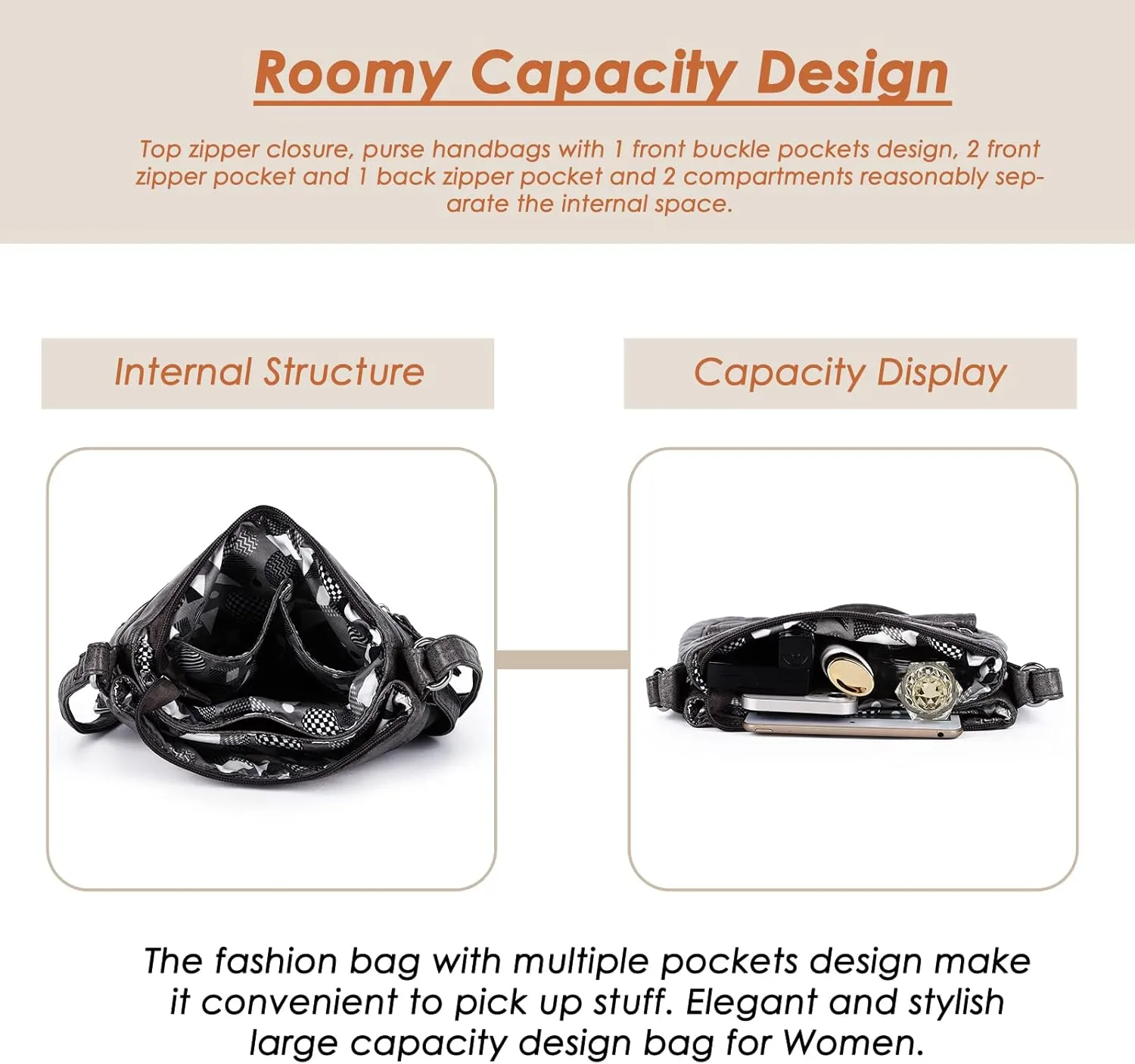 Angel Kiss Crossbody Bags for Women PU Leather Shoulder Handbag Ladies Purses and Handbag with adjustable Strap