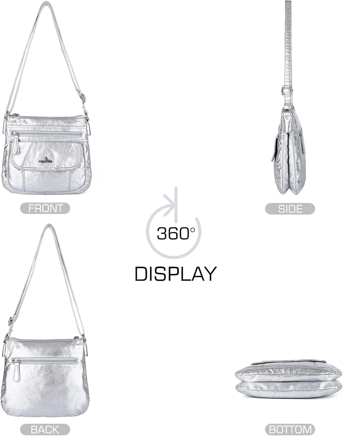 Angel Kiss Crossbody Bags for Women PU Leather Shoulder Handbag Ladies Purses and Handbag with adjustable Strap