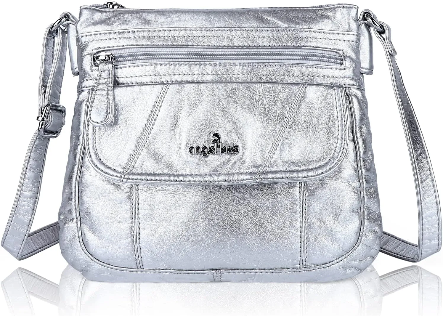 Angel Kiss Crossbody Bags for Women PU Leather Shoulder Handbag Ladies Purses and Handbag with adjustable Strap