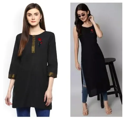 Ani Accessories Rose Embroidered Patch for Kurti
