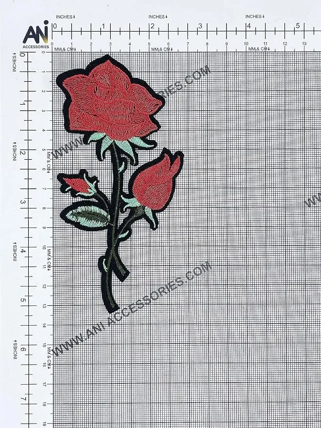 Ani Accessories Rose Embroidered Patch for Kurti