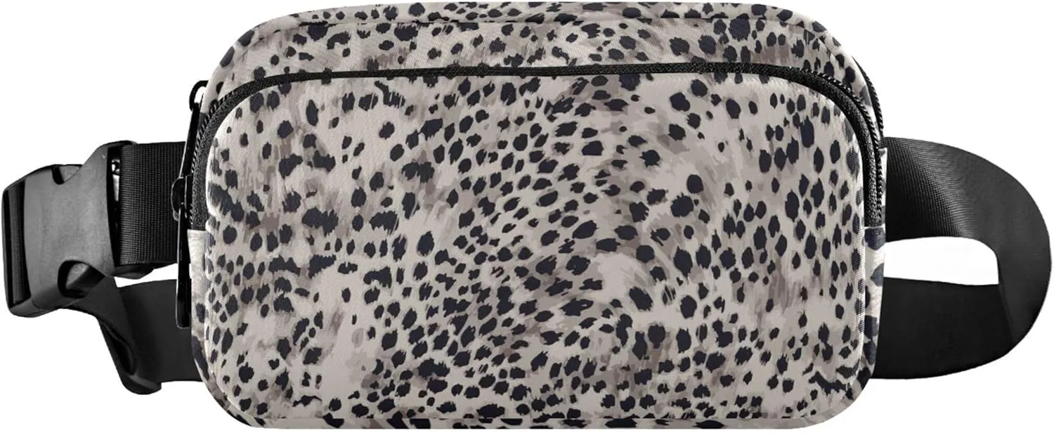 Animal Skin Leopard Print Waterproof Women Fanny Pack Hip Pack Belt Pouch Pattern Crossbody Waist Pack