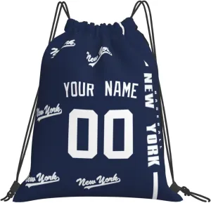 ANTKING New York Drawstring Bags Backpack Custom any Name and Number for Men Women Boy Gifts 14" X 16"