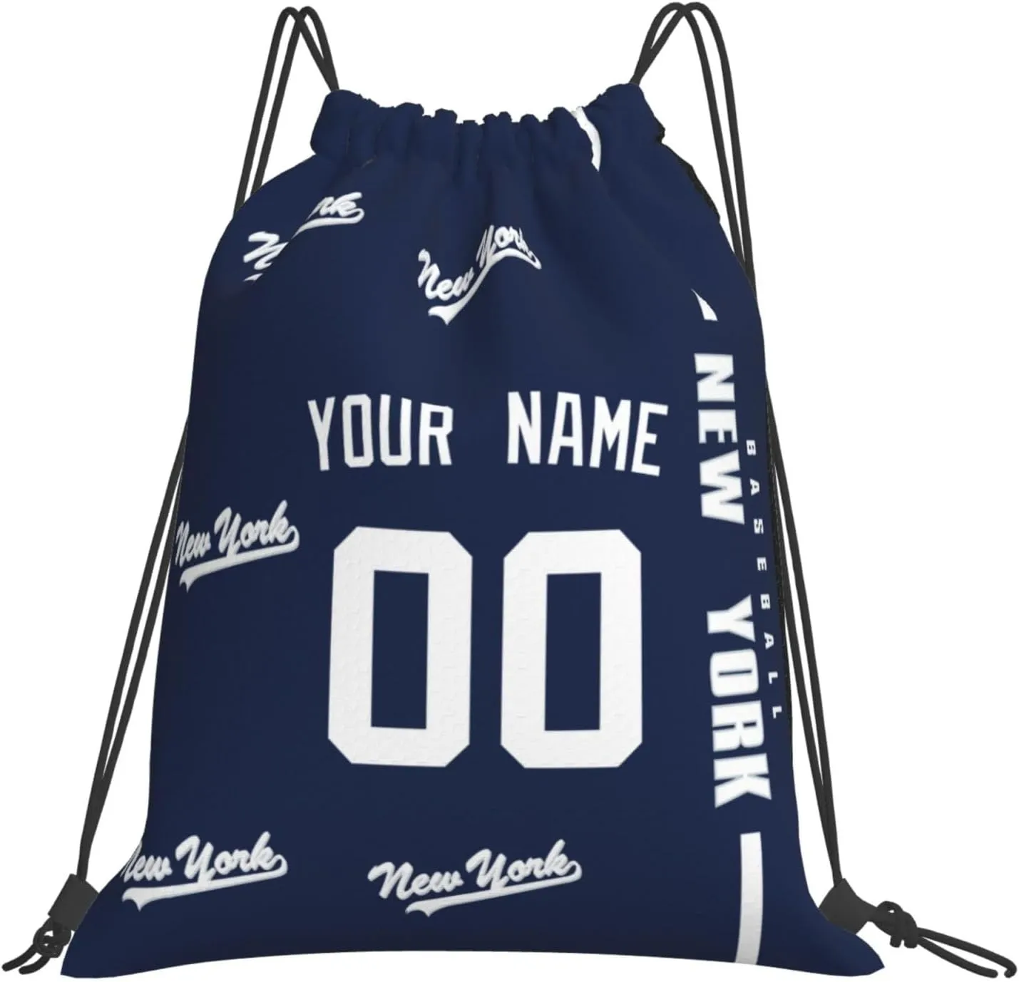 ANTKING New York Drawstring Bags Backpack Custom any Name and Number for Men Women Boy Gifts 14" X 16"