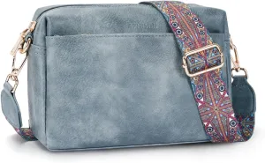 APHISON Small Crossbody Bags for Women, Triple Zip Crossbody Cell Phone Purse Shoulder Handbags with Adjustable Strap