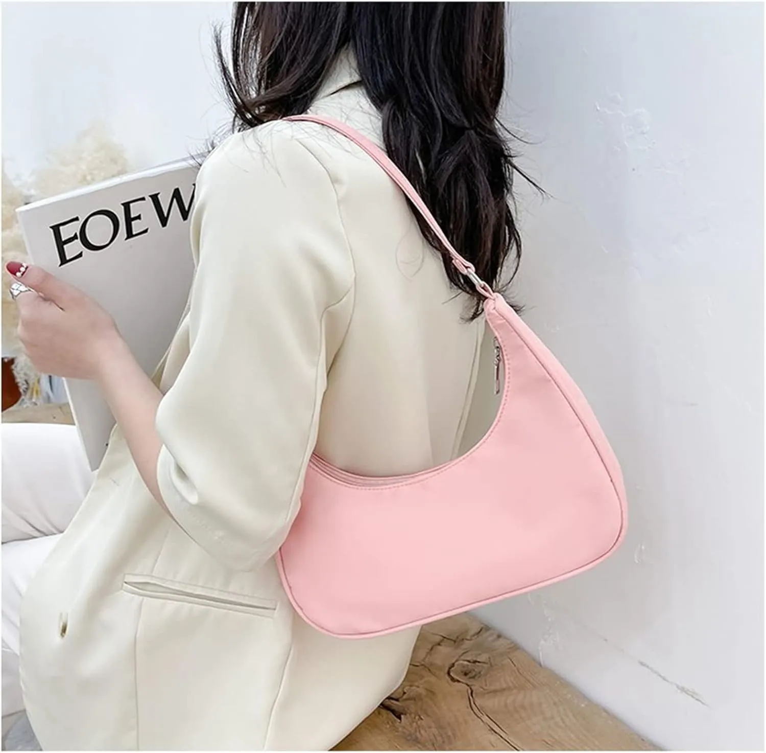 Armpit Purse Fashion Solid Color Shoulder Underarm Bags Purses Handbags Elegant Hobo Bags for Women