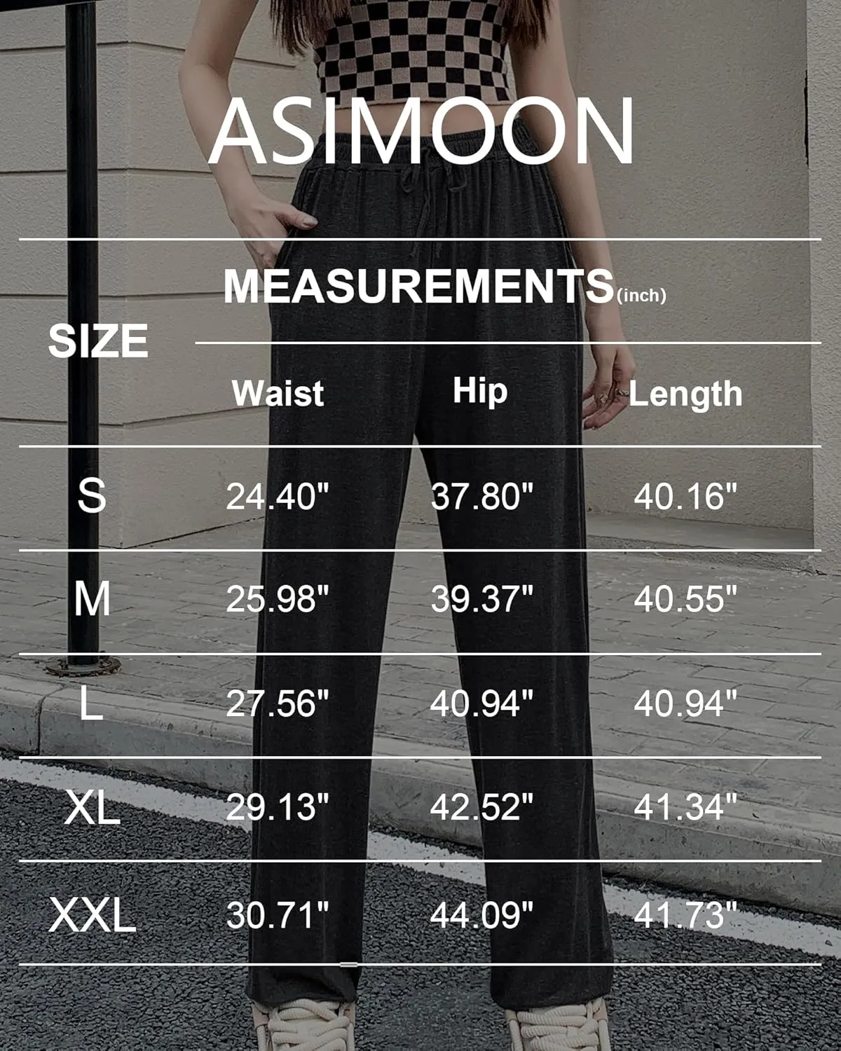 ASIMOON Sweatpants Women with Pockets Loose Lightweight Stretch Yoga Lounge Pants Comfy Drawstring Workout Jogging Pants