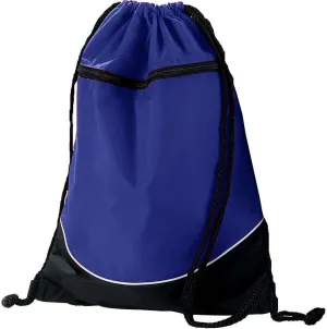 Augusta Tri-Color Drawstring Backpack OS PURPLE/ BLK/ WHT