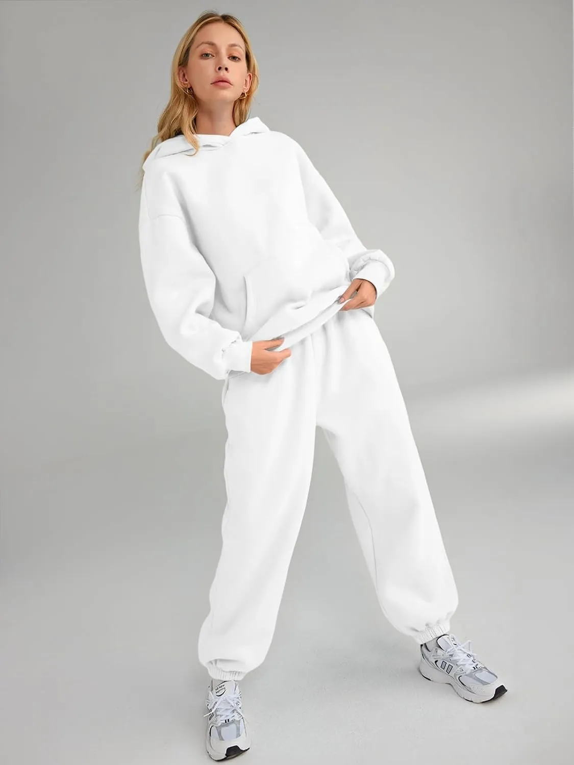 AUTOMET Womens 2 Piece Outfits Lounge Hoodie Sweatsuit Sets Oversized Sweatshirt Baggy Fall Fashion Sweatpants with Pockets