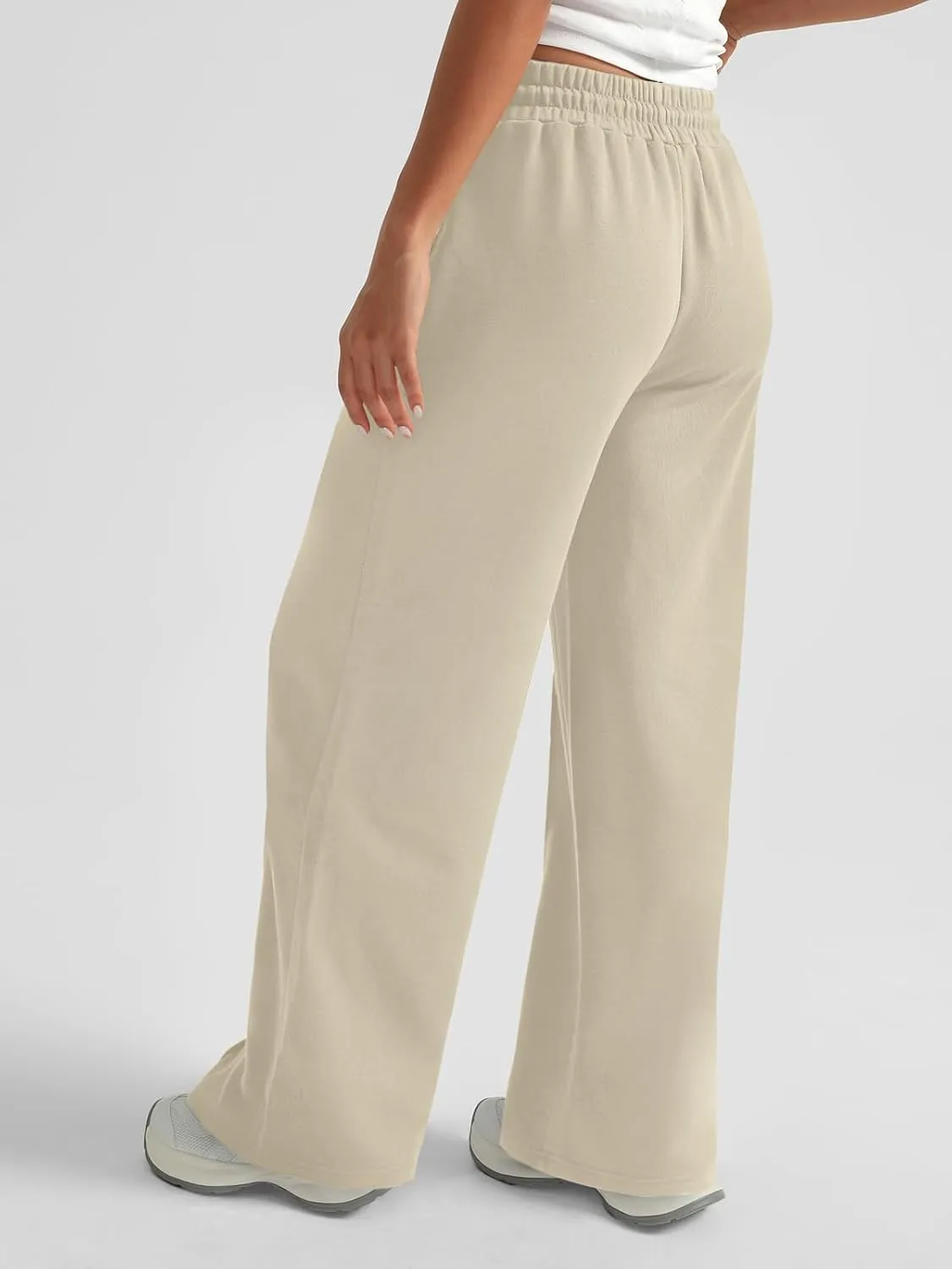 AUTOMET Womens Wide Leg Sweatpants High Waisted Baggy Pants Drawstring Athletic Joggers