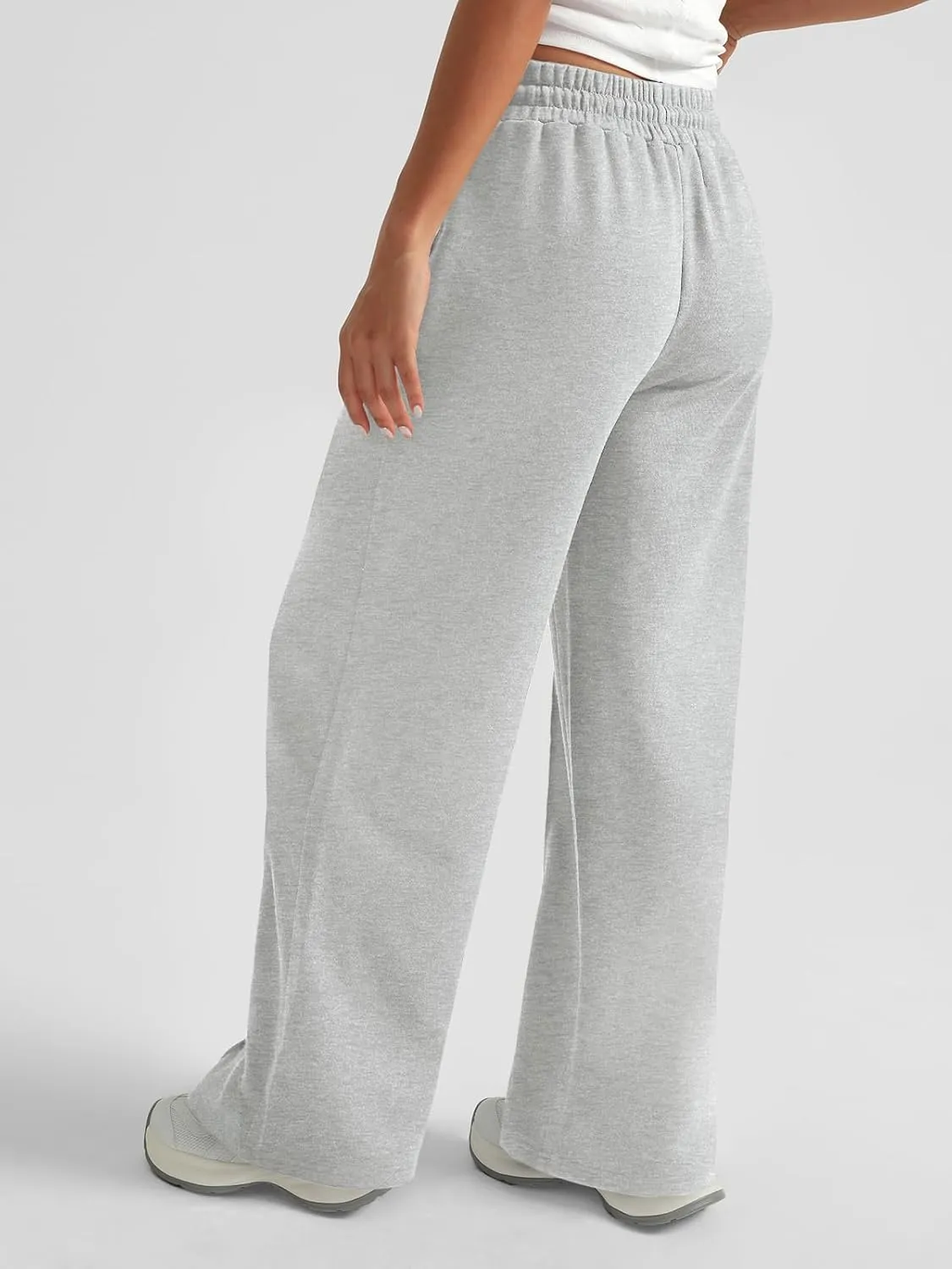 AUTOMET Womens Wide Leg Sweatpants High Waisted Baggy Pants Drawstring Athletic Joggers