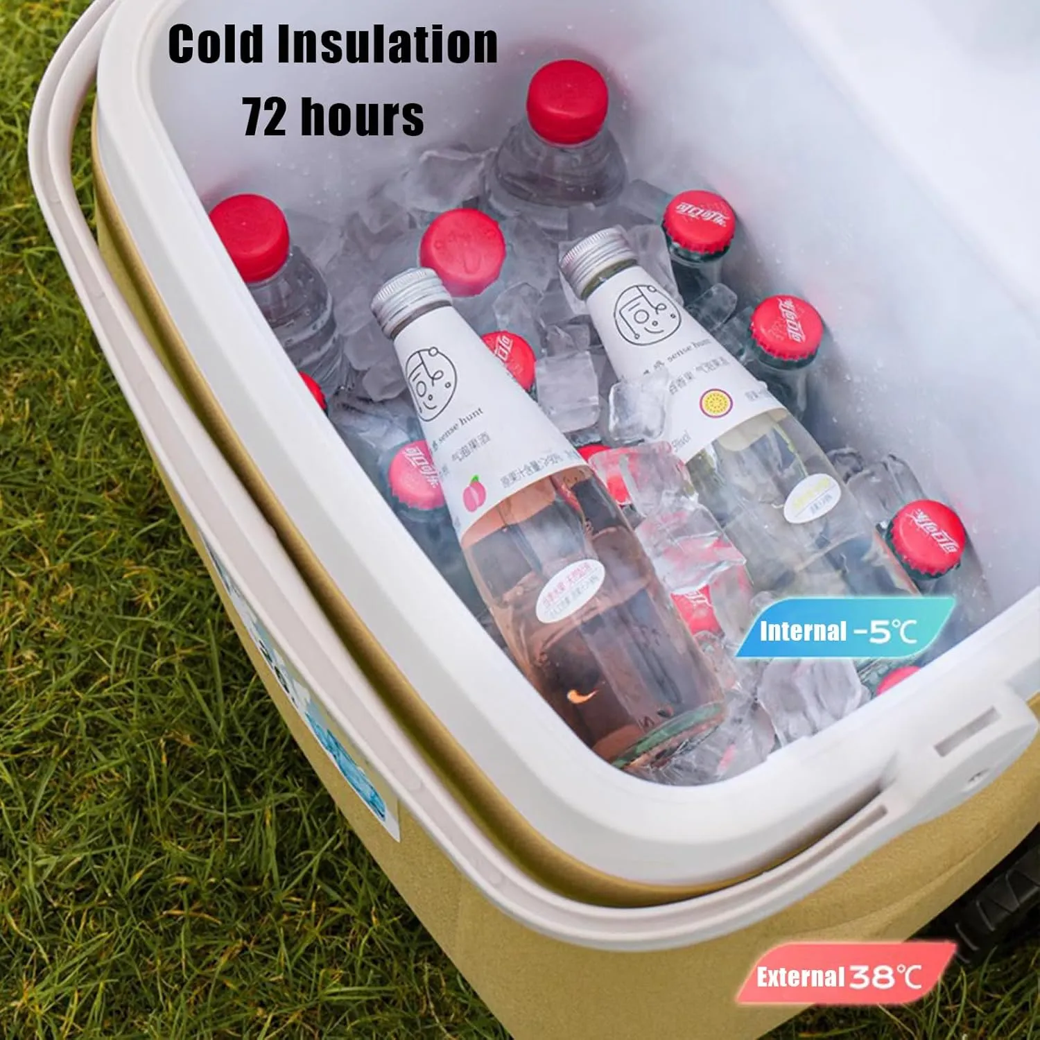 Automotive Camping Coolers for Lamborghini Miura/Murciélago/Urraco, Leak-Resistant Outdoor Hard Cooler Portable Insulated Cooler for Travel, Camping, Picnic,A Small