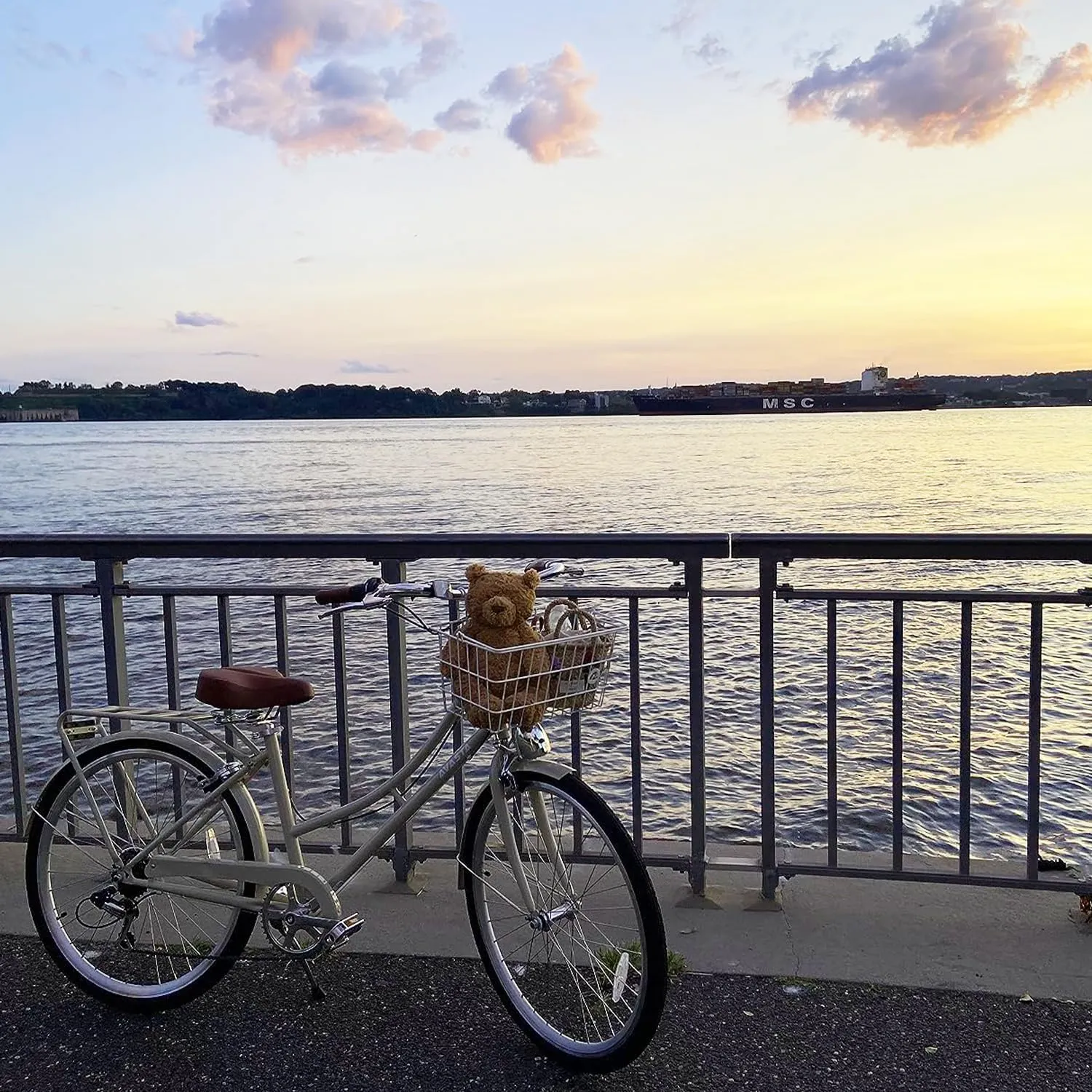 AVASTA Hybrid Bike for Adult Women Female Lightweight Step Through 26 inch Hi-Ten Steel Frame City Commuter Comfort Lady Bicycle, 6-Speed, Multiple Colors
