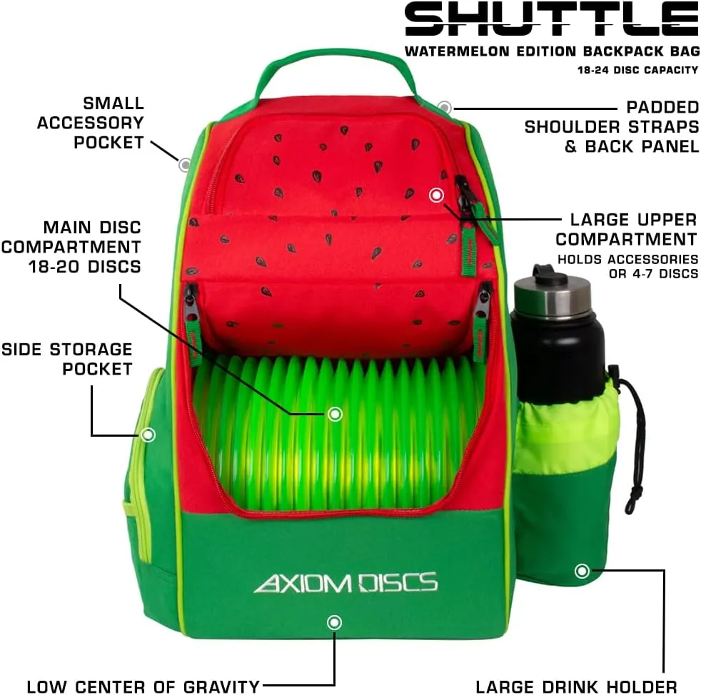 Axiom Discs Shuttle Disc Golf Backpack Bag (Choose Your Style and Color)