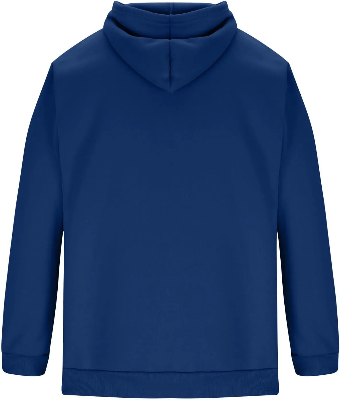 Aymnlox Mens Hoodie Pullover Fashion Solid Color Long Sleeve Drawstring Sweatshirt Lightweight Casual Collared Hoodies