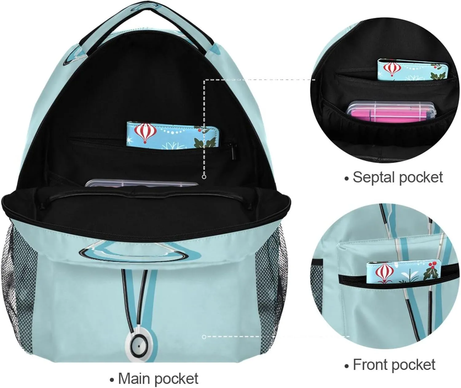 Backpack for Men and Women Waterproof School Bag with Chest Strap Gift Men & Women Doctors Day Scalpel