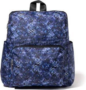 Baggallini Women's Carryall Packable Backpack, Indigo Petal