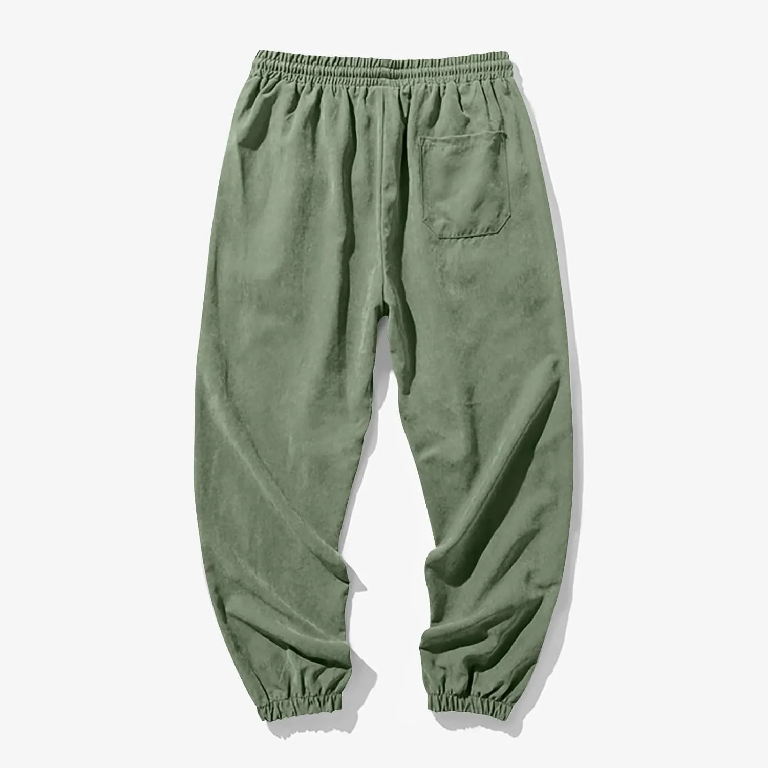 Baggy Sweatpants for Men Casual Fashion Drawstring Elastic Waist Solid Beam Feet Pants Athletic Apered Joggers
