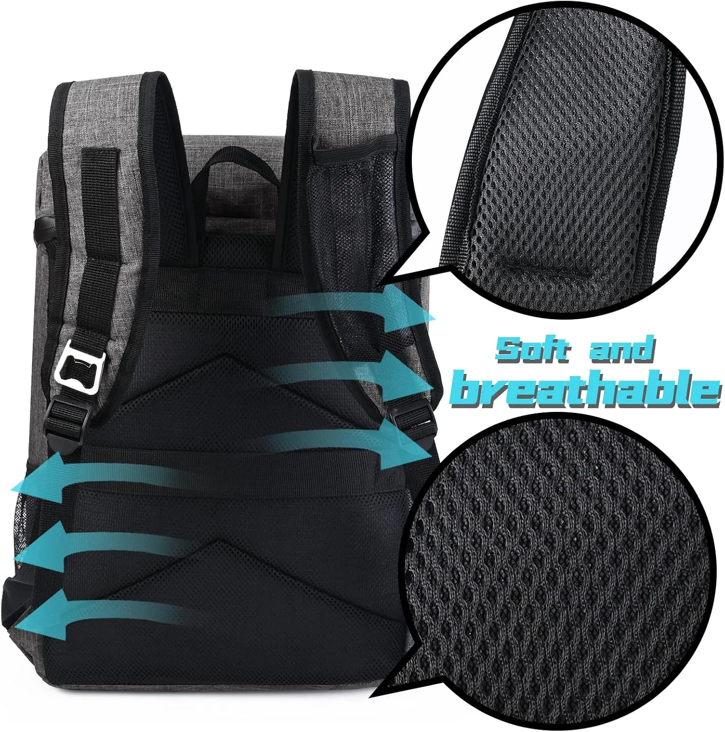 BAGLHER Lightweight Insulated Cooler Backpack - 30 Cans, Leak-Proof for Lunch, Picnic, Hiking, Camping Trips