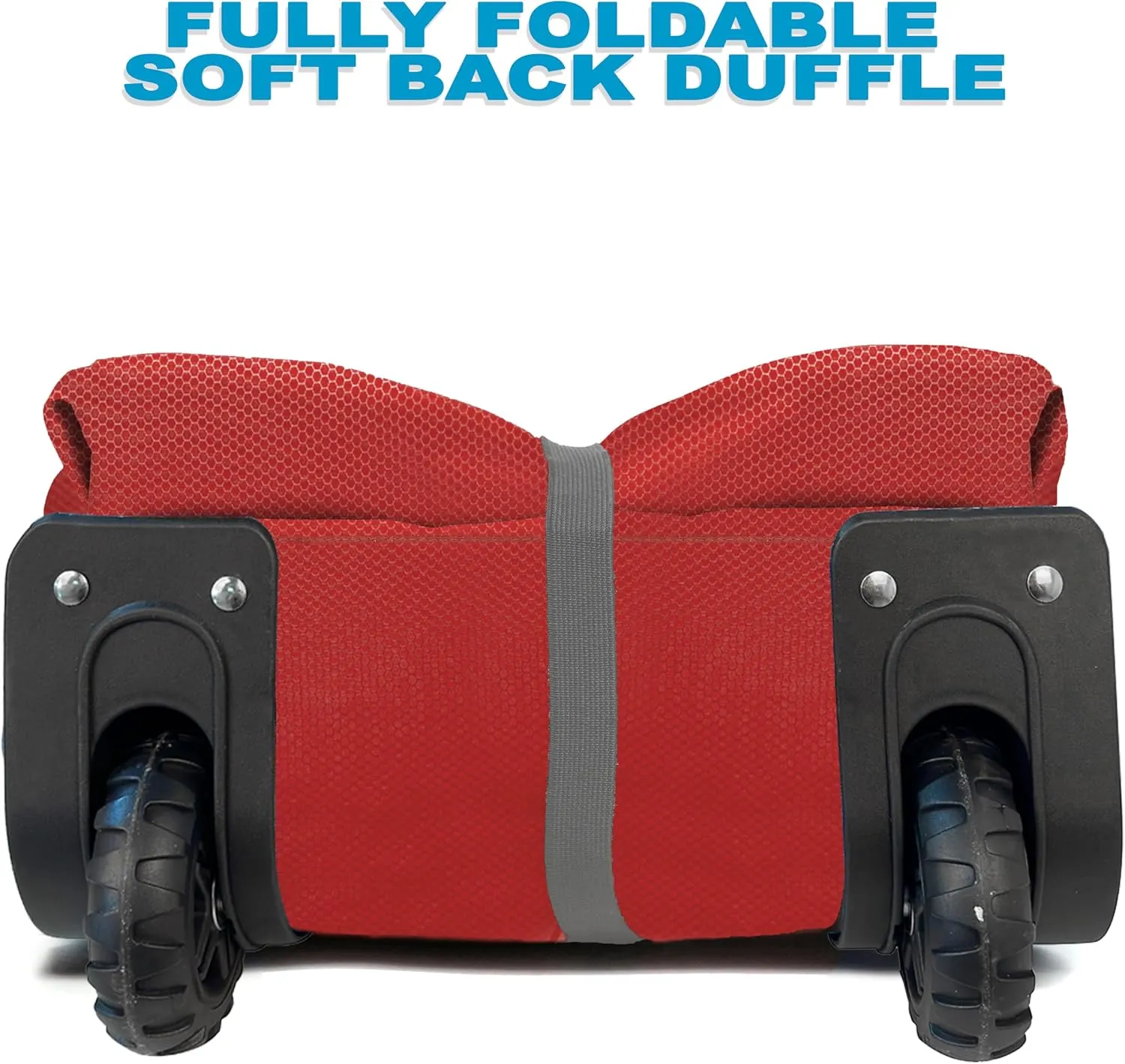 Bago Rolling Duffle Bag with Wheels - 27" 80L Foldable Weekender Bag, Waterproof Travel Duffel Bag, Heavy Duty lightWeight Duffle Bag for Traveling, Rolling Duffel Bag with Wheels (Red)