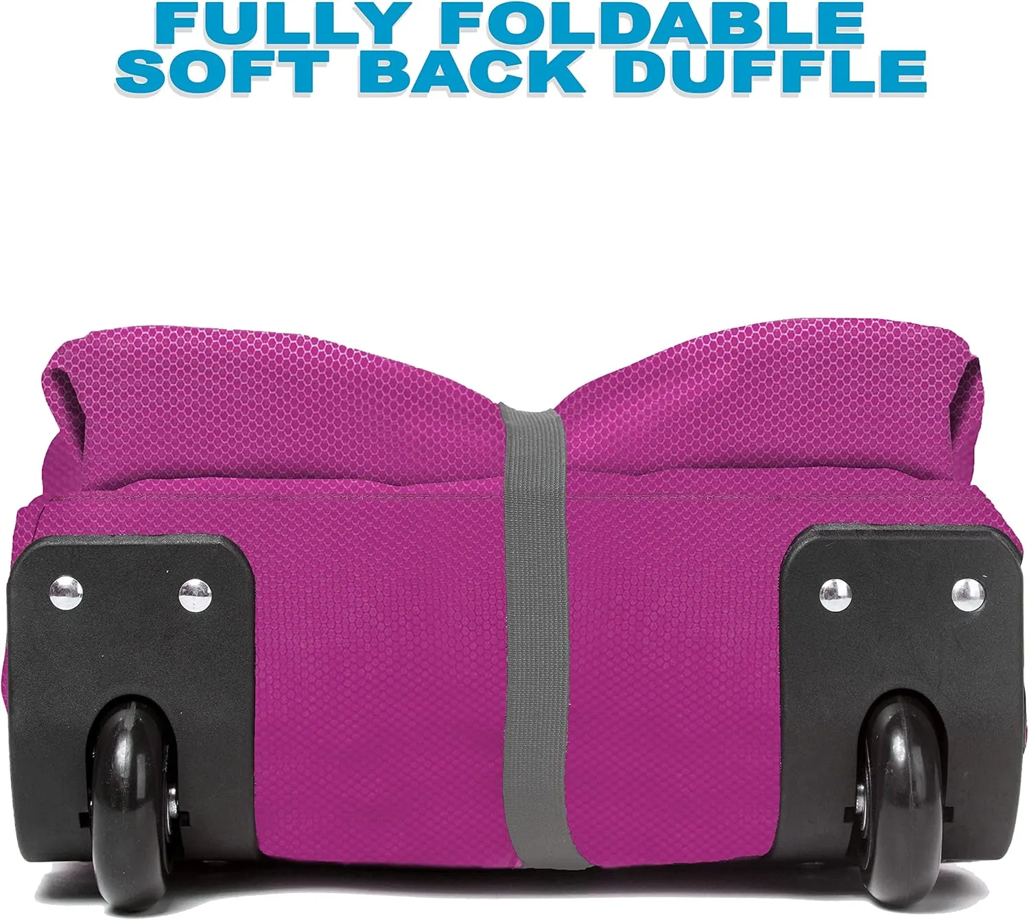Bago Rolling Duffle Bag with Wheels - 31" 120L Foldable Weekender Bag, Waterproof Travel Duffel Bag, Heavy Duty lightWeight Duffle Bag for Traveling, Rolling Duffel Bag with Wheels (Pink)