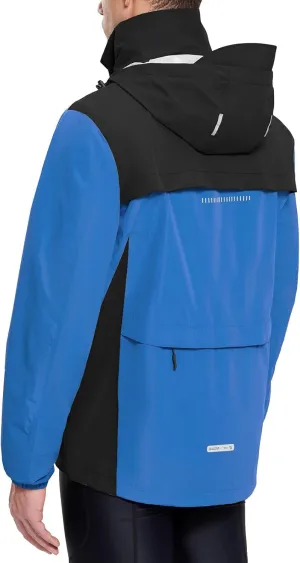 baleaf Men's Rain Jacket Waterproof Windbreaker Running Cycling Golf Hiking Gear Hood Lightweight Reflective Packable