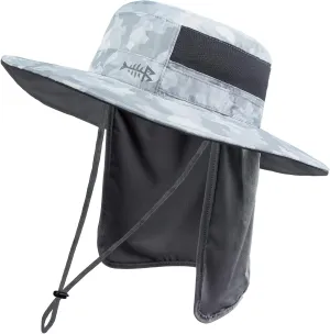 BASSDASH UPF 50  Sun Fishing Hat Water Resistant with Detachable Neck Flap