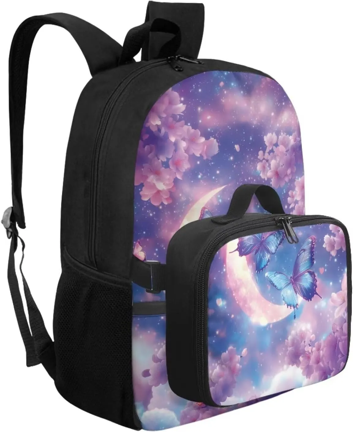 Beautiful Butterfly 6Th Grade Backpack for KIds 17 Inch Backpack for Girls Ideal for Students Go To School Extracurricular Activities