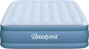 Beautyrest Sensa-Rest Air Bed Mattress with Built-in Pump and Edge Support, Ideal for Guests, Camping and More,18" Queen