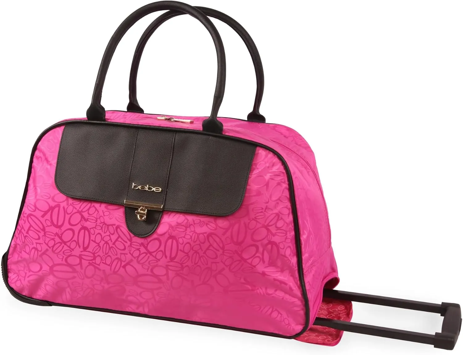 BEBE Rolling Duffel, Tossed Fuchsia