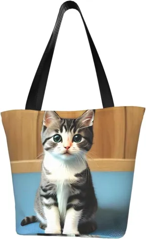Bedroom kitten Cross-body Shoulder Bag, Women's One-shoulder Handbag, Weekend Travel Shopping and Playing Shoulder Bag