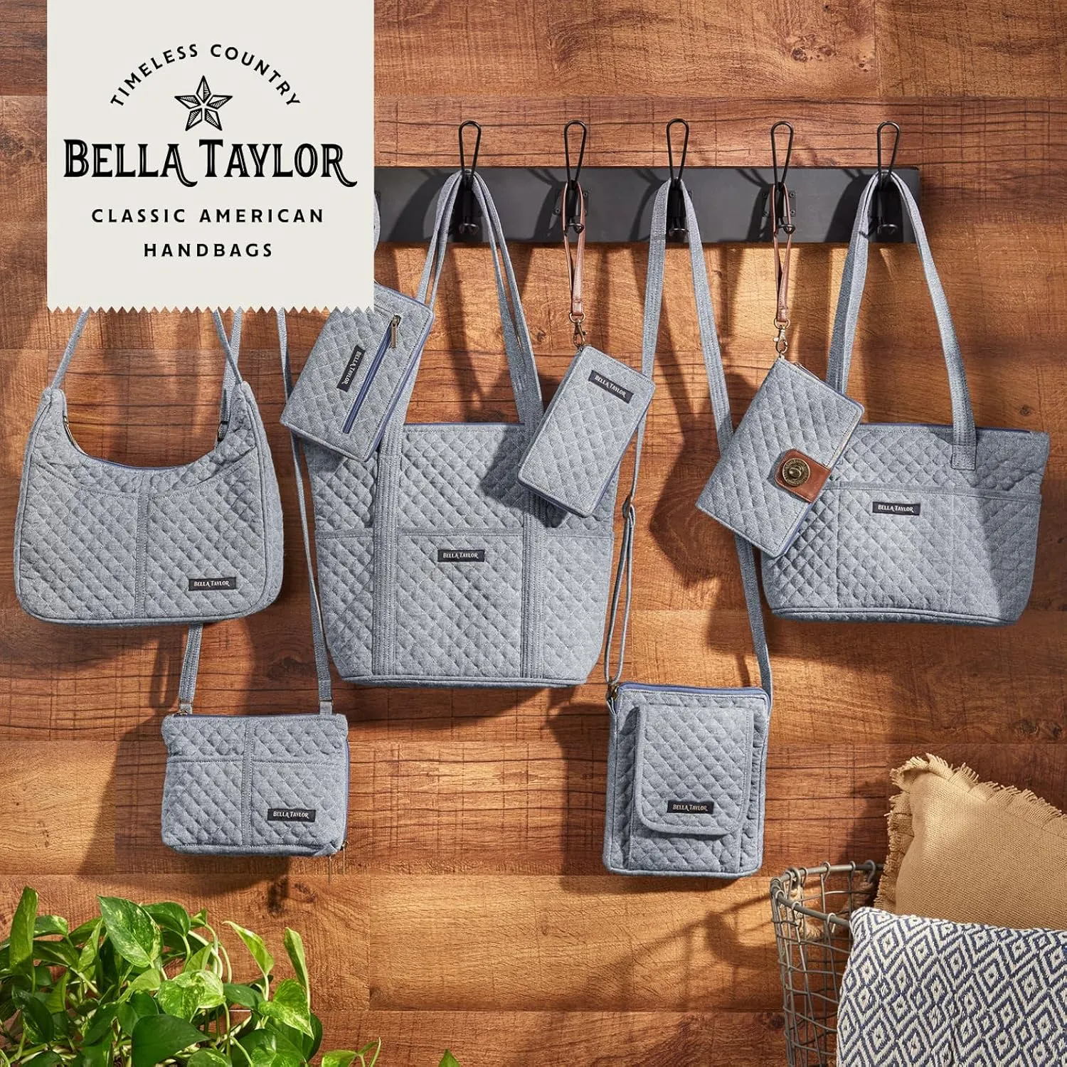 Bella Taylor Essentials Crossbody Purse with Built In Wallet