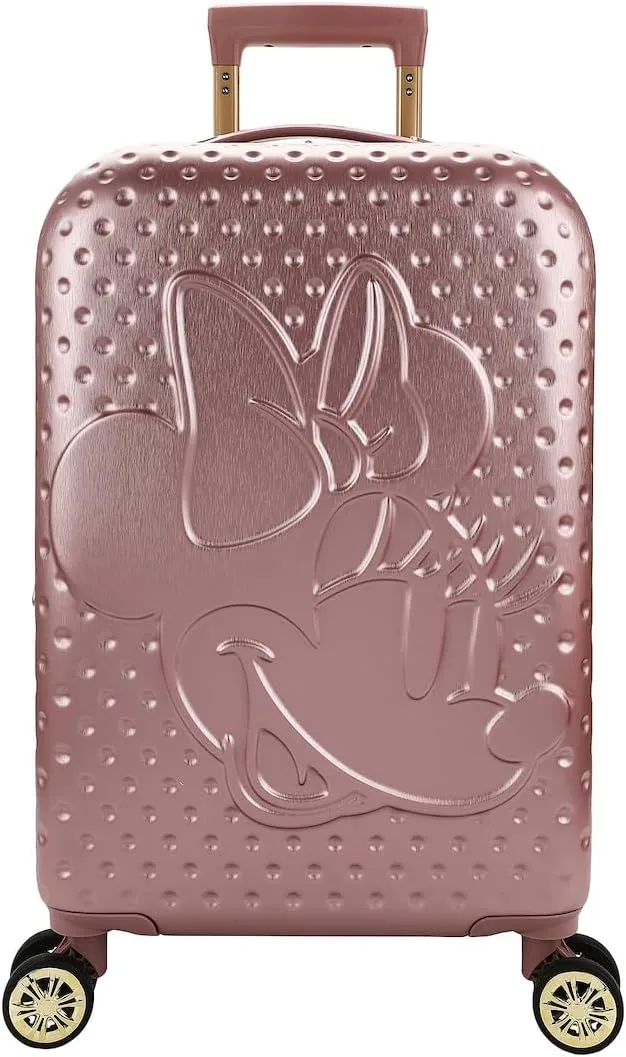 Bioworld Disney Minnie Mouse Rose Gold 20" Rolling Luggage
