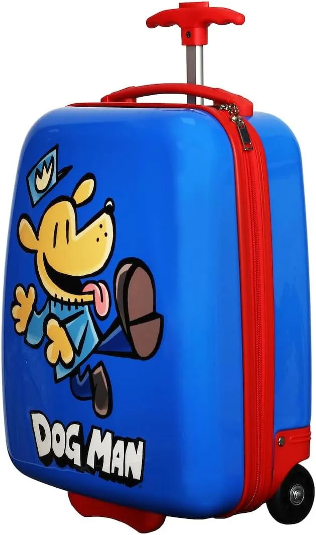 Bioworld Dog Man Character Logo Blue 16.5" Rolling Luggage