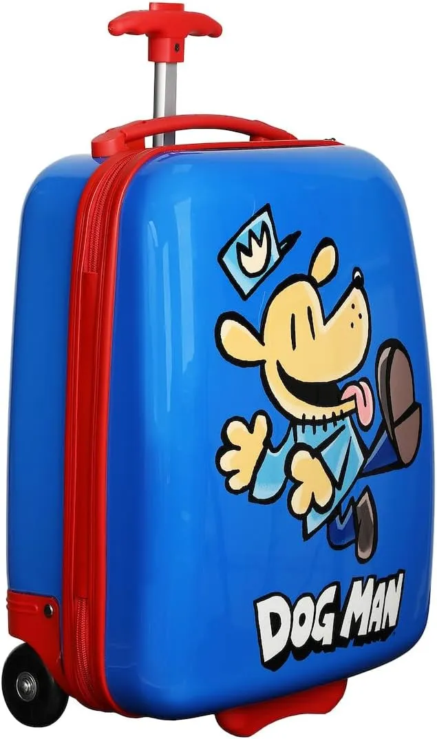 Bioworld Dog Man Character Logo Blue 16.5" Rolling Luggage