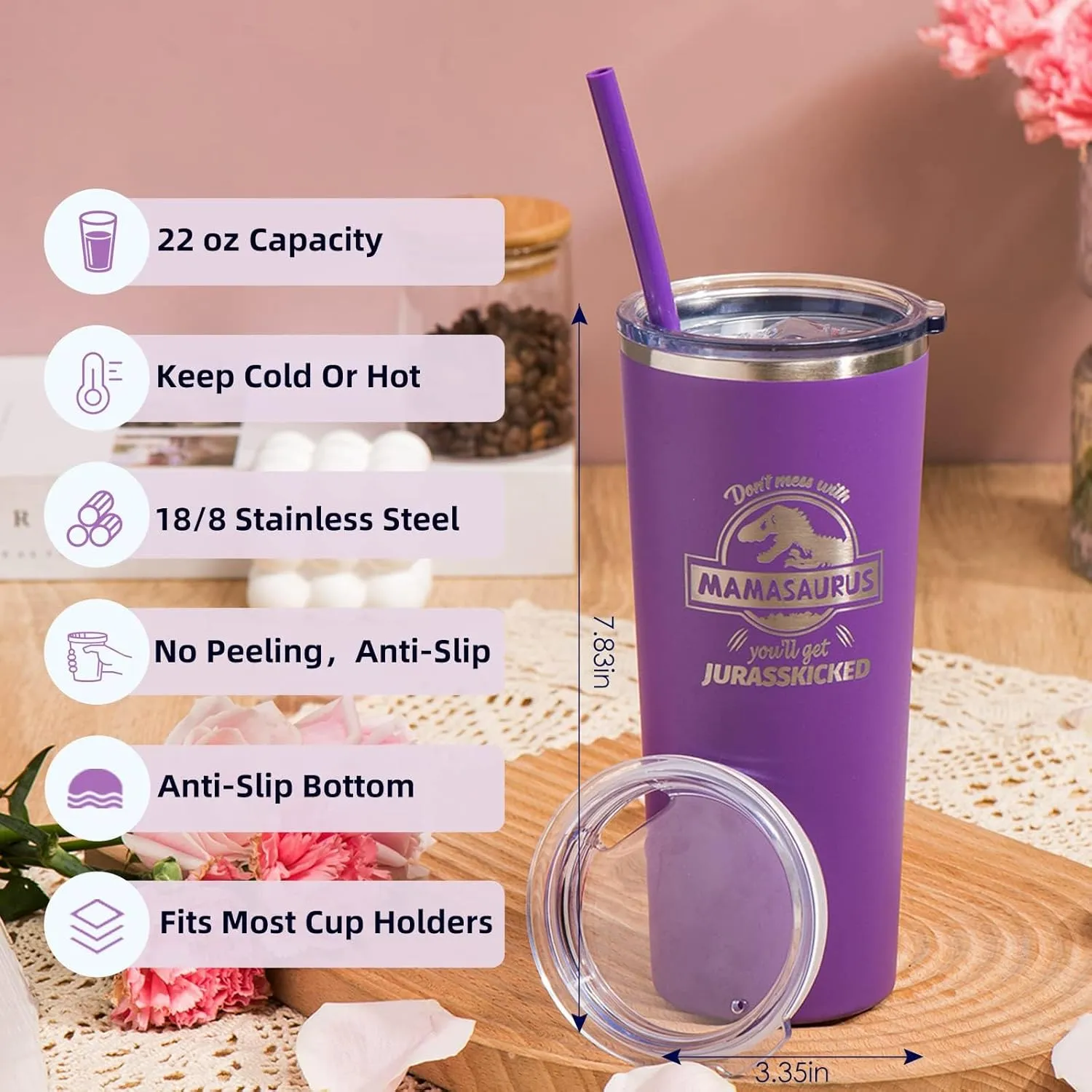 Birthday & Mothers Day Gifts for Mom, Daughter, Son & Kids - 22 Oz Tumbler