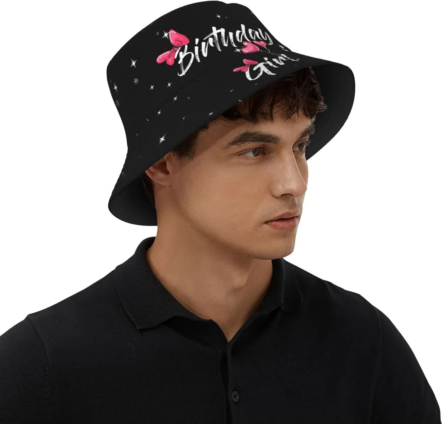 Birthday Queen Birthday Bucket Hat for Women Men Birthday Hat Beach Travel Sun Hat Packable Fisherman Cap for Travel Hiking