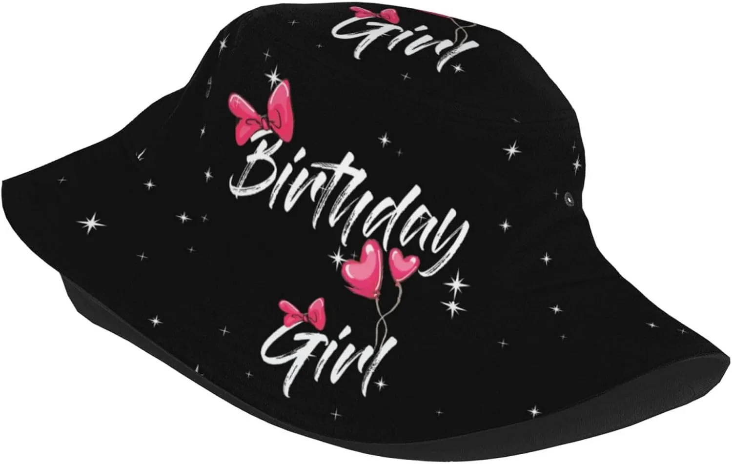 Birthday Queen Birthday Bucket Hat for Women Men Birthday Hat Beach Travel Sun Hat Packable Fisherman Cap for Travel Hiking